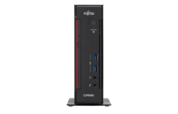 Fujitsu ESPRIMO Q556 Intel® Core™ i3 i3-6100T 8 GB DDR4-SDRAM 256 GB SSD Windows 7 Professional Mini PC Nero, Rosso