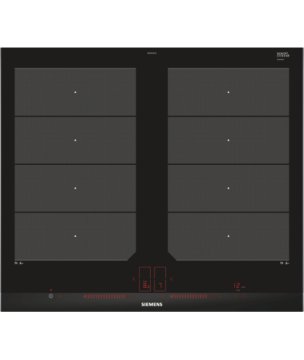 Siemens EX675LXC1E piano cottura Nero, Acciaio inox Da incasso Piano cottura a induzione 4 Fornello(i)