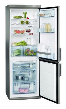 AEG S73200CNS0 frigorifero con congelatore Libera installazione 301 L Argento, Stainless steel