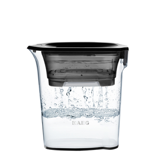 AEG AWFSJ2 Caraffa filtrante 1,6 L Nero, Trasparente