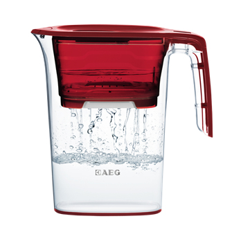 AEG AWFLJ3 Caraffa filtrante 2,3 L Rosso, Trasparente