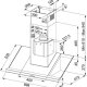 Franke Slide 90 FSL 905 BK/XS Cappa aspirante a parete Nero, Acciaio inossidabile 510 m³/h D 3