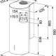 Franke Turn FTU 3805 XS Cappa aspirante a parete Acciaio inox 620 m³/h C 3