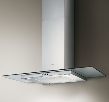 Elica Flat Glass Plus IX/A/90 Cappa aspirante a parete Acciaio inox 619 m³/h