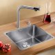 BLANCO ANDANO 450-IF Lavello montato su piano Rettangolare Acciaio inox 6