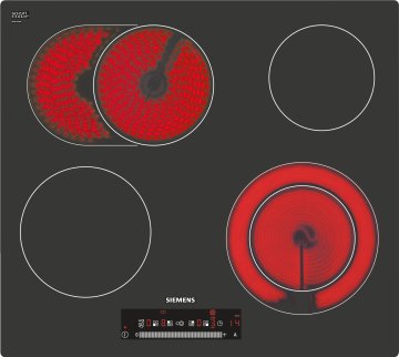 Siemens ET601FN17 piano cottura Nero Da incasso Ceramica 4 Fornello(i)