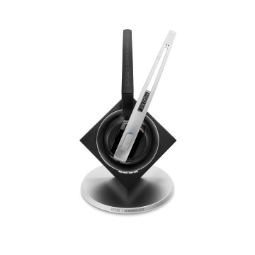 EPOS | SENNHEISER IMPACT DW Office USB - EU Auricolare Wireless A clip, A Padiglione, Passanuca Ufficio Nero, Argento