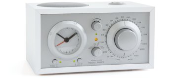 Tivoli Audio Model Three Orologio Analogico Argento, Bianco