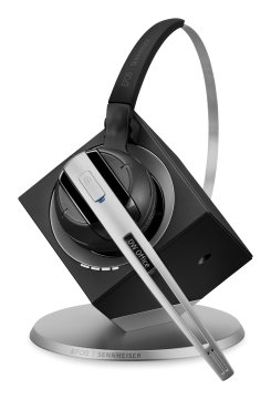 EPOS | SENNHEISER IMPACT DW Office USB - UK Auricolare Wireless A clip, A Padiglione, Passanuca Ufficio Nero, Argento