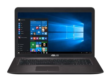 ASUS X756UX-T4104T Intel® Core™ i7 i7-6500U Computer portatile 43,9 cm (17.3") Full HD 8 GB DDR3L-SDRAM 1 TB HDD NVIDIA® GeForce® GTX 950M Windows 10 Home Marrone, Cioccolato