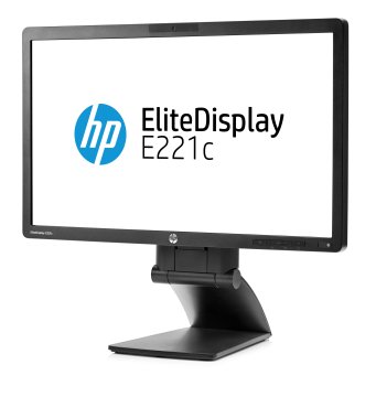 HP Monitor EliteDisplay E221c de 21,5 pulgadas con retroiluminación LED y cámara web (ENERGY STAR) Monitor PC 54,6 cm (21.5") 1920 x 1080 Pixel Full HD Nero