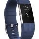 Fitbit Charge 2 OLED Braccialetto per rilevamento di attività Blu, Argento 2