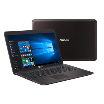 ASUS X756UX-T4187T Intel® Core™ i5 i5-7200U Computer portatile 43,9 cm (17.3") Full HD 8 GB DDR3L-SDRAM 1 TB HDD NVIDIA® GeForce® GTX 950M Wi-Fi 4 (802.11n) Windows 10 Home Marrone