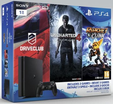 Sony PlayStation 4, 3 Games 1 TB Wi-Fi Nero