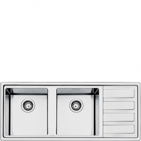 Smeg LD116D-2 lavello Lavello montato su piano Rettangolare Acciaio inox