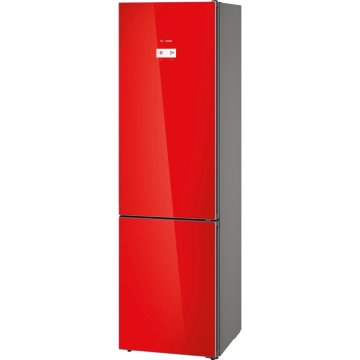Bosch Serie 6 KGN39LR35 frigorifero con congelatore Libera installazione 366 L Rosso, Acciaio inossidabile