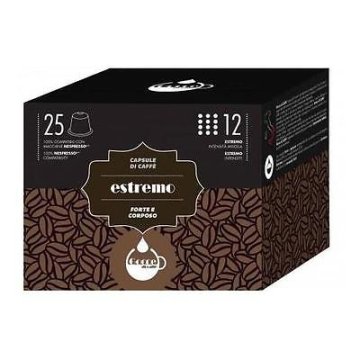 Gocce di caffè Estremo Capsule caffè Tostatura scura 25 pz