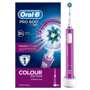 Oral-B Spazzolino elettrico ricaricabile PRO 600 CrossAction Purple