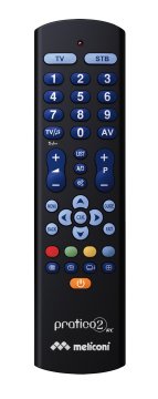 Meliconi Pratico 2 telecomando IR Wireless DTT, DTV, TV, Set-top box TV Pulsanti