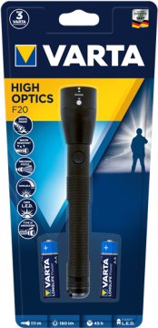 Varta HIGH OPTICS F20 Nero Torcia a mano LED