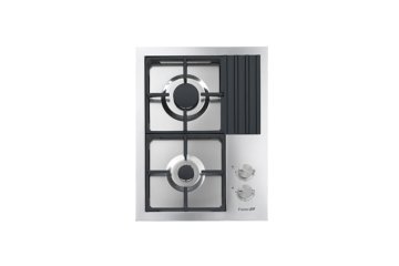 Foster S4000 Domino.2F.AE.Q4 Nero, Stainless steel Da incasso Gas 2 Fornello(i)