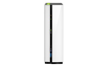 QNAP TS-128 server NAS e di archiviazione Mini Tower 1 GB DDR3 QNAP Turbo System Nero, Bianco