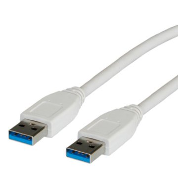 ROLINE USB 3.0 A-A, 1.8M cavo USB 1,8 m USB 3.2 Gen 1 (3.1 Gen 1) USB A Bianco