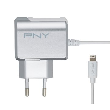 PNY P-AC-LN-SEU01-RB Caricabatterie per dispositivi mobili Smartphone, Tablet Grigio, Bianco Interno