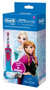 Oral-B Kids Spazzolino elettrico per bambini Vitality con personaggi Frozen, 6 pezzi