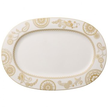 Villeroy & Boch Anmut Samarah Porcellana Oro, Bianco Ovale Piatto da portata