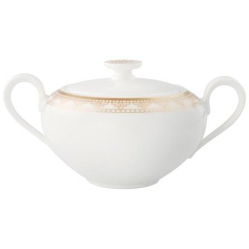 Villeroy & Boch Samarkand zuccheriera Oro, Bianco Porcellana