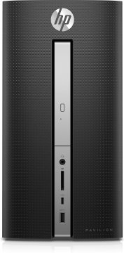 HP Pavilion 570-p011nl Intel® Core™ i7 i7-7700 8 GB DDR4-SDRAM 1 TB HDD AMD Radeon R7 450 Windows 10 Home Mini Tower PC Nero