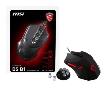 MSI Interceptor DS B1 mouse Ambidestro USB tipo A Ottico 1600 DPI