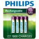 Philips Rechargeables Batteria R03B4A70/10 2