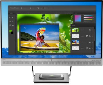 HP EliteDisplay S240uj LED display 60,5 cm (23.8") 2560 x 1440 Pixel Quad HD Nero, Argento