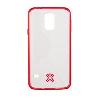 XtremeMac Microshield Accent custodia per cellulare 12,9 cm (5.1") Cover Rosso, Trasparente