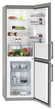 AEG S53620CTX2 frigorifero con congelatore Libera installazione 318 L Argento, Stainless steel