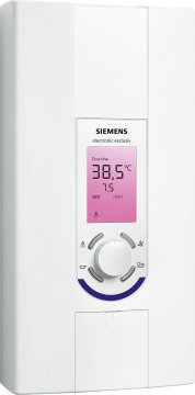 Siemens DE2427628M scaldabagno Verticale Senza serbatoio (istantaneo) Sistema per caldaia singola Bianco
