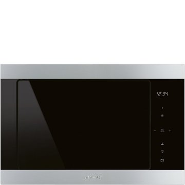 Smeg FMI325X forno a microonde Da incasso Microonde con grill 25 L 900 W Nero, Acciaio inox