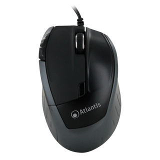 Atlantis Land P009-TX8600 mouse USB tipo A Ottico 1600 DPI