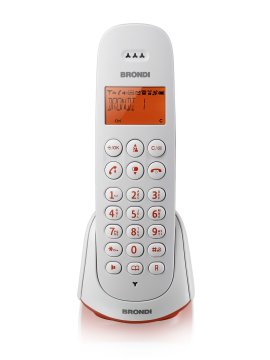 Brondi Adara Telefono DECT Identificatore di chiamata Nero, Bianco