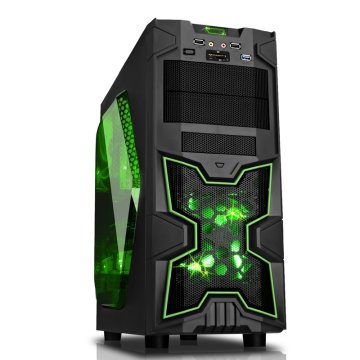 itek Ninja Midi Tower Nero, Verde