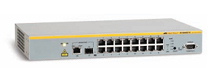 Allied Telesis 10/100TX x 16 ports managed FE Switch w/ SFP w/ 2 combo ports Gestito