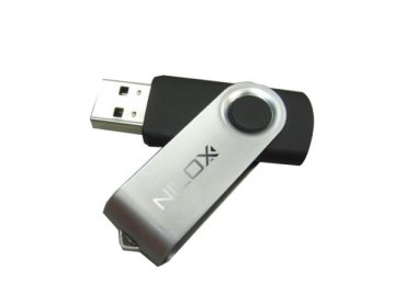 Nilox Pendrive Swivel unità flash USB 2 GB USB tipo A 2.0 Nero, Argento