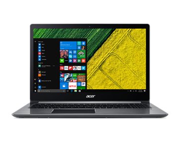 Acer Swift 3 SF315-51-5037 Computer portatile 39,6 cm (15.6") Full HD Intel® Core™ i5 i5-8250U 8 GB DDR4-SDRAM 256 GB SSD Wi-Fi 5 (802.11ac) Windows 10 Home Nero, Grigio