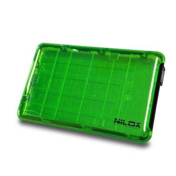 Nilox DH0002GT contenitore di unità di archiviazione Custodia per Disco Rigido (HDD) Verde 2.5"