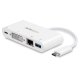 StarTech.com Adattatore Multiporta per Portatili USB-C - Power Delivery - DVI - GbE - USB 3.0 2