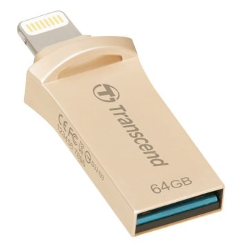Transcend JetDrive Go 500 64GB unità flash USB USB Type-A / Lightning 3.2 Gen 1 (3.1 Gen 1) Oro