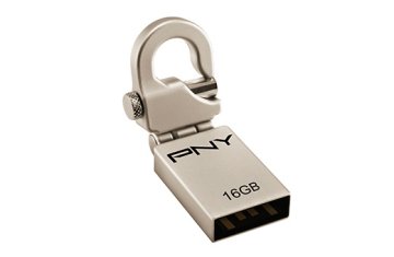 PNY 16GB Micro Hook Attaché unità flash USB USB tipo A 2.0 Metallico