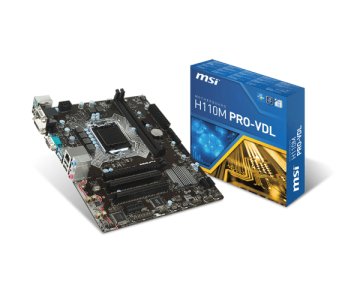 MSI H110M PRO-VDL Intel® H110 LGA 1151 (Socket H4) micro ATX